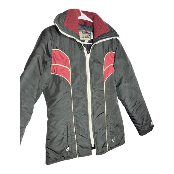 Vintage Arctic Cat Arctic wear Tall Med Black Winter Sports Jacket Coat Sledding - Picture 2 of 11